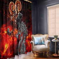 Ulfhednar Wofl Warrior Viking Window Curtain Runes Norse Mythology Fire