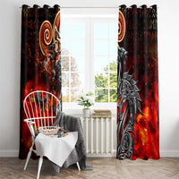 Ulfhednar Wofl Warrior Viking Window Curtain Runes Norse Mythology Fire