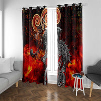 Ulfhednar Wofl Warrior Viking Window Curtain Runes Norse Mythology Fire