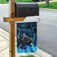 Jofurr Boar Warrior Viking Garden Flag Frost Viking Runes Blue Flame