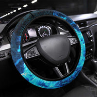 Jofurr Boar Warrior Viking Steering Wheel Cover Frost Viking Runes Blue Flame