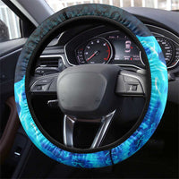 Jofurr Boar Warrior Viking Steering Wheel Cover Frost Viking Runes Blue Flame