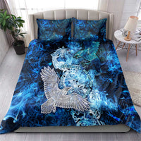 Eye of God Huginn and Muninn Viking Bedding Set Odin Ravens in Frostflame and Runeflight Style