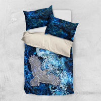 Eye of God Huginn and Muninn Viking Bedding Set Odin Ravens in Frostflame and Runeflight Style