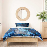 Eye of God Huginn and Muninn Viking Bedding Set Odin Ravens in Frostflame and Runeflight Style