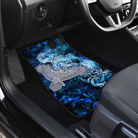 Eye of God Huginn and Muninn Viking Car Mats Odin Ravens in Frostflame and Runeflight Style