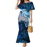 Eye of God Huginn and Muninn Viking Family Matching Mermaid Dress and Hawaiian Shirt Odin Ravens in Frostflame and Runeflight Style