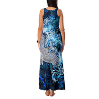 Eye of God Huginn and Muninn Viking Family Matching Tank Maxi Dress and Hawaiian Shirt Odin Ravens in Frostflame and Runeflight Style