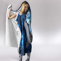 Eye of God Huginn and Muninn Viking Hooded Blanket Odin Ravens in Frostflame and Runeflight Style