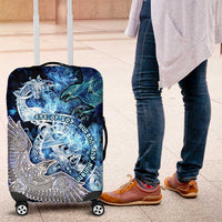 Eye of God Huginn and Muninn Viking Luggage Cover Odin Ravens in Frostflame and Runeflight Style