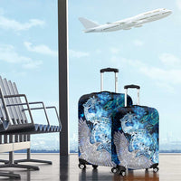 Eye of God Huginn and Muninn Viking Luggage Cover Odin Ravens in Frostflame and Runeflight Style