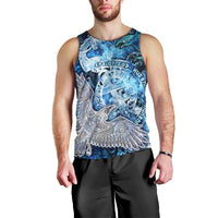 Eye of God Huginn and Muninn Viking Men Tank Top Odin Ravens in Frostflame and Runeflight Style