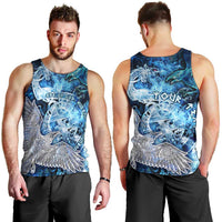 Eye of God Huginn and Muninn Viking Men Tank Top Odin Ravens in Frostflame and Runeflight Style