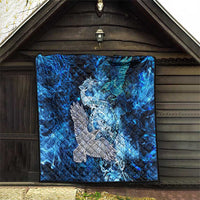 Eye of God Huginn and Muninn Viking Quilt Odin Ravens in Frostflame and Runeflight Style