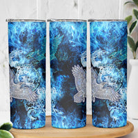 Eye of God Huginn and Muninn Viking Skinny Tumbler Odin Ravens in Frostflame and Runeflight Style