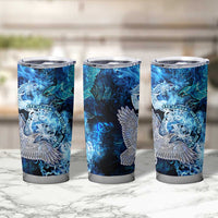 Eye of God Huginn and Muninn Viking Tumbler Cup Odin Ravens in Frostflame and Runeflight Style