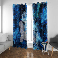Eye of God Huginn and Muninn Viking Window Curtain Odin Ravens in Frostflame and Runeflight Style