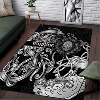 Viking Warrior Area Rug Tales Entwined in Nordic Knotwork
