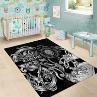 Viking Warrior Area Rug Tales Entwined in Nordic Knotwork