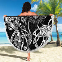 Viking Warrior Beach Blanket Tales Entwined in Nordic Knotwork