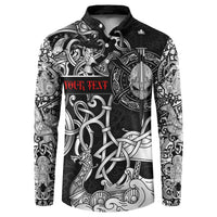Viking Warrior Button Sweatshirt Tales Entwined in Nordic Knotwork