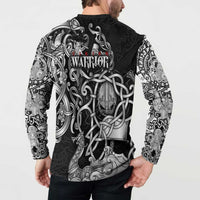 Viking Warrior Button Sweatshirt Tales Entwined in Nordic Knotwork