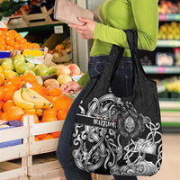 Viking Warrior Grocery Bag Tales Entwined in Nordic Knotwork