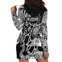 Viking Warrior Hoodie Dress Tales Entwined in Nordic Knotwork
