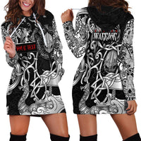 Viking Warrior Hoodie Dress Tales Entwined in Nordic Knotwork