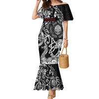 Viking Warrior Mermaid Dress Tales Entwined in Nordic Knotwork