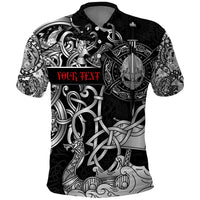 Viking Warrior Polo Shirt Tales Entwined in Nordic Knotwork