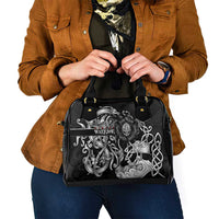 Viking Warrior Shoulder Handbag Tales Entwined in Nordic Knotwork