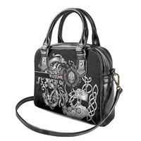 Viking Warrior Shoulder Handbag Tales Entwined in Nordic Knotwork
