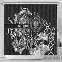 Viking Warrior Shower Curtain Tales Entwined in Nordic Knotwork