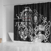 Viking Warrior Shower Curtain Tales Entwined in Nordic Knotwork