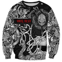 Viking Warrior Sweatshirt Tales Entwined in Nordic Knotwork