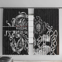 Viking Warrior Window Curtain Tales Entwined in Nordic Knotwork