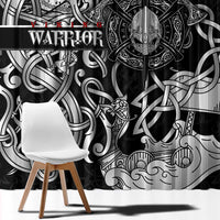 Viking Warrior Window Curtain Tales Entwined in Nordic Knotwork