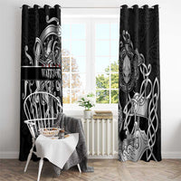 Viking Warrior Window Curtain Tales Entwined in Nordic Knotwork
