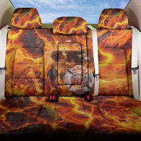 Firefighter Fathers Day Back Car Seat Cover Dad By Name - Firefighter By Heart