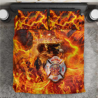 Firefighter Fathers Day Bedding Set Dad By Name - Firefighter By Heart
