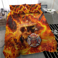 Firefighter Fathers Day Bedding Set Dad By Name - Firefighter By Heart