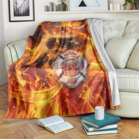 Firefighter Fathers Day Blanket Dad By Name - Firefighter By Heart