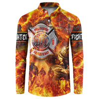 Firefighter Fathers Day Button Sweatshirt Dad By Name - Firefighter By Heart