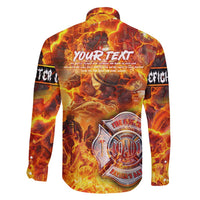 Firefighter Fathers Day Family Matching Off Shoulder Maxi Dress and Hawaiian Shirt Dad By Name - Firefighter By Heart