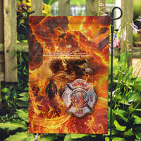 Firefighter Fathers Day Garden Flag Dad By Name - Firefighter By Heart