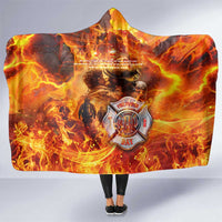 Firefighter Fathers Day Hooded Blanket Dad By Name - Firefighter By Heart