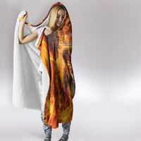 Firefighter Fathers Day Hooded Blanket Dad By Name - Firefighter By Heart