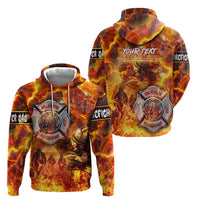 Firefighter Fathers Day Hoodie Dad By Name - Firefighter By Heart