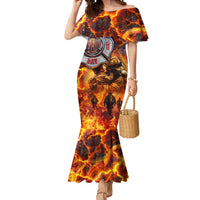 Firefighter Fathers Day Mermaid Dress Dad By Name - Firefighter By Heart